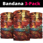 New Zealand Kea Bird Matariki Personalised Neck Gaiter Silver Fern Maori Pattern