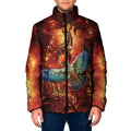 New Zealand Kea Bird Matariki Personalised Padded Jacket Silver Fern Maori Pattern