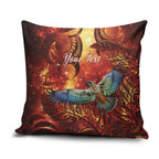 New Zealand Kea Bird Matariki Personalised Pillow Cover Silver Fern Maori Pattern