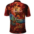 New Zealand Kea Bird Matariki Personalised Polo Shirt Silver Fern Maori Pattern