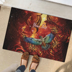 New Zealand Kea Bird Matariki Personalised Rubber Doormat Silver Fern Maori Pattern