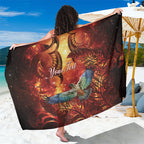 New Zealand Kea Bird Matariki Personalised Sarong Silver Fern Maori Pattern