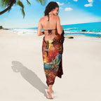 New Zealand Kea Bird Matariki Personalised Sarong Silver Fern Maori Pattern