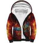 New Zealand Kea Bird Matariki Personalised Sherpa Hoodie Silver Fern Maori Pattern