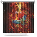 New Zealand Kea Bird Matariki Personalised Shower Curtain Silver Fern Maori Pattern