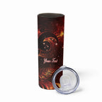 New Zealand Kea Bird Matariki Personalised Skinny Tumbler Silver Fern Maori Pattern