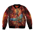 New Zealand Kea Bird Matariki Personalised Sleeve Zip Bomber Jacket Silver Fern Maori Pattern