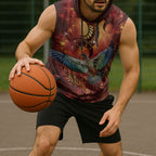 New Zealand Kea Bird Matariki Personalised Sleeveless Hoodie Silver Fern Maori Pattern