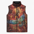 New Zealand Kea Bird Matariki Personalised Sleeveless Puffer Jacket Silver Fern Maori Pattern
