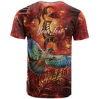 New Zealand Kea Bird Matariki Personalised T Shirt Silver Fern Maori Pattern