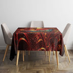 New Zealand Kea Bird Matariki Personalised Tablecloth Silver Fern Maori Pattern