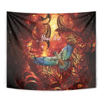 New Zealand Kea Bird Matariki Personalised Tapestry Silver Fern Maori Pattern