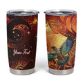 New Zealand Kea Bird Matariki Personalised Tumbler Cup Silver Fern Maori Pattern
