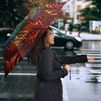 New Zealand Kea Bird Matariki Personalised Umbrella Silver Fern Maori Pattern