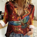 New Zealand Kea Bird Matariki Personalised Women Casual Shirt Silver Fern Maori Pattern