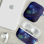 Takahe New Zealand Personalised AirPods Case Harakeke Silver Fern Maori Pattern