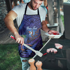 Takahe New Zealand Personalised Apron Harakeke Silver Fern Maori Pattern