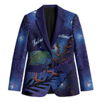 Takahe New Zealand Personalised Blazer Harakeke Silver Fern Maori Pattern