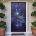 Takahe New Zealand Personalised Door Cover Harakeke Silver Fern Maori Pattern