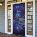 Takahe New Zealand Personalised Door Cover Harakeke Silver Fern Maori Pattern