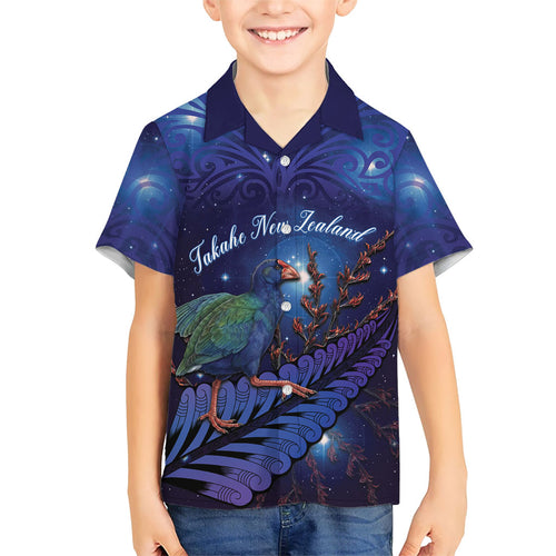Takahe New Zealand Personalised Family Matching Summer Maxi Dress and Hawaiian Shirt Harakeke Silver Fern Maori Pattern