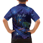 Takahe New Zealand Personalised Hawaiian Shirt Harakeke Silver Fern Maori Pattern