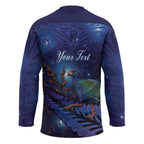 Takahe New Zealand Personalised Hockey Jersey Harakeke Silver Fern Maori Pattern