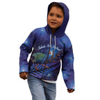 Takahe New Zealand Personalised Kid Hoodie Harakeke Silver Fern Maori Pattern