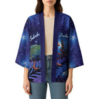 Takahe New Zealand Personalised Kimono Harakeke Silver Fern Maori Pattern