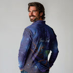 Takahe New Zealand Personalised Long Sleeve Polo Shirt Harakeke Silver Fern Maori Pattern