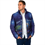 Takahe New Zealand Personalised Padded Jacket Harakeke Silver Fern Maori Pattern