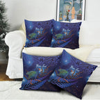 Takahe New Zealand Personalised Pillow Cover Harakeke Silver Fern Maori Pattern