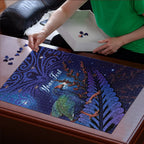 Takahe New Zealand Personalised Puzzle Harakeke Silver Fern Maori Pattern