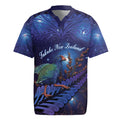 Takahe New Zealand Personalised Rugby Jersey Harakeke Silver Fern Maori Pattern