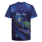 Takahe New Zealand Personalised Rugby Jersey Harakeke Silver Fern Maori Pattern