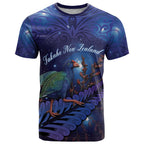 Takahe New Zealand Personalised T Shirt Harakeke Silver Fern Maori Pattern
