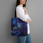 Takahe New Zealand Personalised Tote Bag Harakeke Silver Fern Maori Pattern