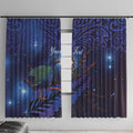 Takahe New Zealand Personalised Window Curtain Harakeke Silver Fern Maori Pattern
