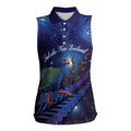 Takahe New Zealand Personalised Women Sleeveless Polo Shirt Harakeke Silver Fern Maori Pattern