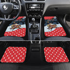 Australia Christmas In July Personalised Car Mats Santa Horse Racing Aboriginal Dot Art