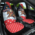 Australia Christmas In July Car Seat Cover Santa Horse Racing Aboriginal Dot Art