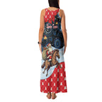 Australia Christmas In July Personalised Family Matching Tank Maxi Dress and Hawaiian Shirt Santa Horse Racing Aboriginal Dot Art