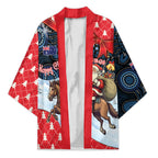 Australia Christmas In July Personalised Kimono Santa Horse Racing Aboriginal Dot Art