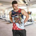 Australia Christmas In July Personalised Men Tank Top Santa Horse Racing Aboriginal Dot Art