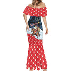 Australia Christmas In July Personalised Mermaid Dress Santa Horse Racing Aboriginal Dot Art