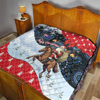 Australia Christmas In July Quilt Santa Horse Racing Aboriginal Dot Art