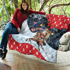Australia Christmas In July Quilt Santa Horse Racing Aboriginal Dot Art