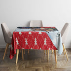 Australia Christmas In July Tablecloth Santa Horse Racing Aboriginal Dot Art