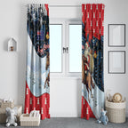 Australia Christmas In July Window Curtain Santa Horse Racing Aboriginal Dot Art