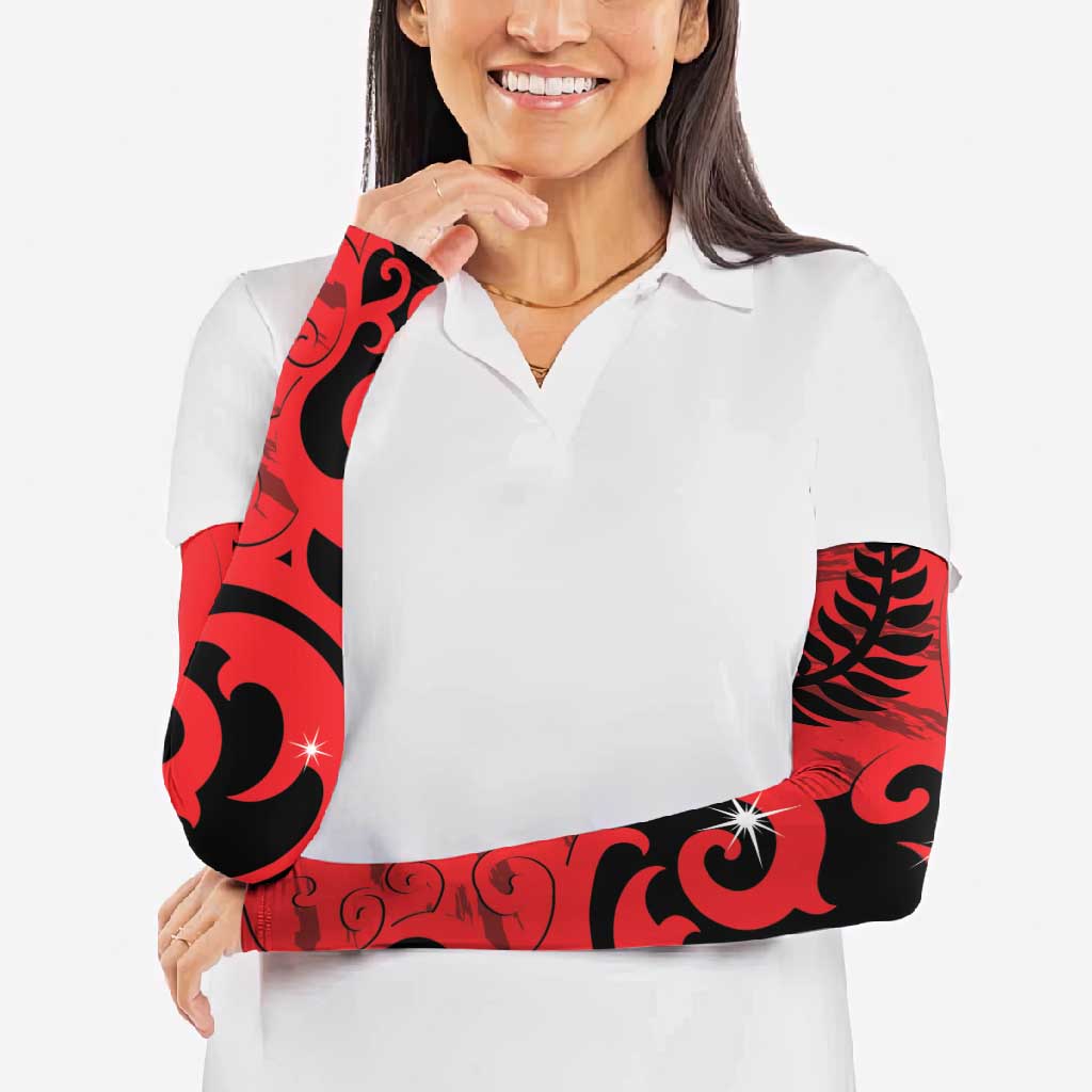 New Zealand Matariki Arm Sleeves Maori New Year Koru Pattern